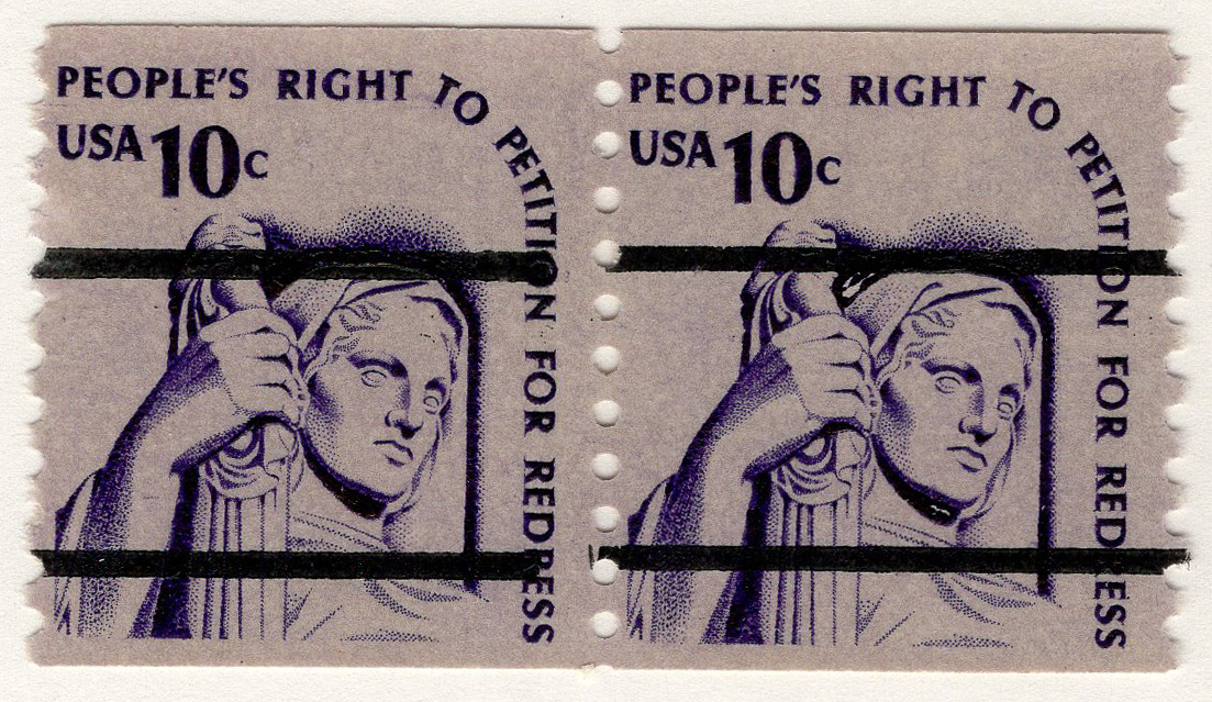 U.S. #1617a 10c Justice Coil Pair MNH