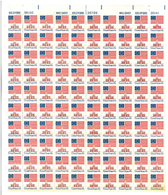 U.S. #1622 Flag over Independence Hall Mint Sheet