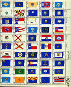 U.S. #1682a Bicentennial State Flags Sheet MNH