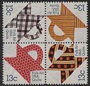 U.S. #1748a Folk Art Quilts Block of 4 MNH