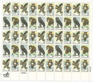 U.S. #1763a American Owls