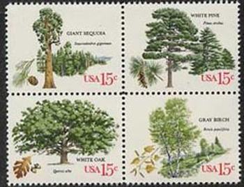 U.S. #1767a American Trees Block of 4 MNH