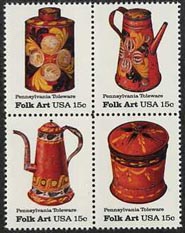 U.S. #1778a Pennsylvania Toleware Block of 4 MNH