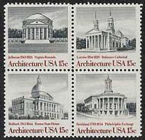 U.S. #1782a American Architecture Block of 4 MNH