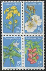 U.S. #1786a Endangered Flora Block of 4  MNH