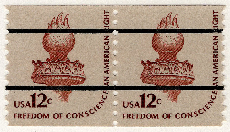 U.S. #1816a 12c Liberty Torch Coil Pair MNH