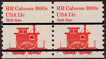 U.S. #1905a RR Caboose 1890s Bureau Precanced, lines only