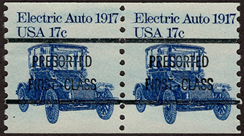 U.S. #1906a Electric Auto 1917 coil Pair