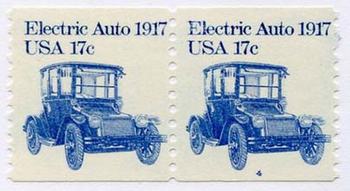 U.S. #1906 Electric Auto 1917 coil Pair