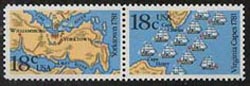 U.S. #1938a Yorktown & Capes - pair MNH