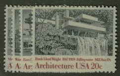 U.S. #2019-22 American Architecture, 4 Singles MNH