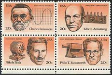 U.S. #2058a American Inventors Block of 4 MNH