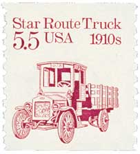 U.S. #2125 Star Route Truck 1910s