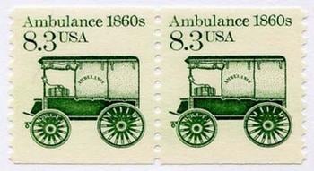 U.S. #2128 Ambulance 1860s coil Pair