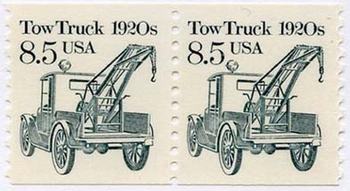 U.S. #2129 Tow Truck 1920s coil Pair