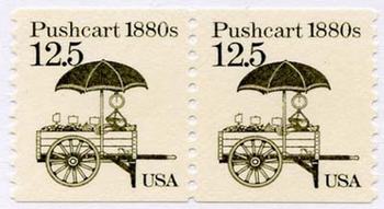 U.S. #2133 Pushcart 1880s coil Pair