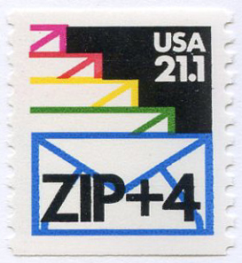 U.S. #2150a 21.1c Envelopes Coil  (Zip+4) MNH