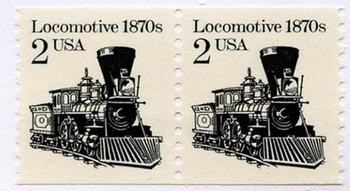 U.S. #2226 Locomotive 1870s coil Pair