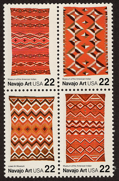 U.S. #2238a Navajo Rugs Block of 4 MNH