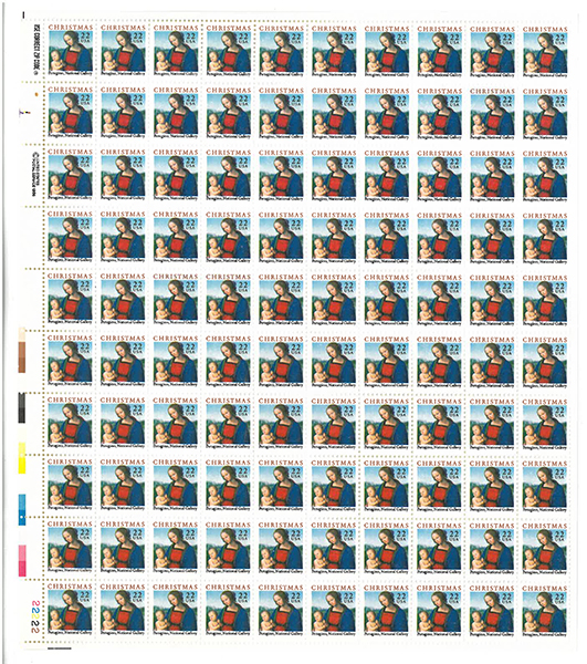 U.S. #2244 Christmas Madonna Mint Sheet