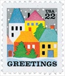 U.S. #2245 Christmas Village Scene MNH