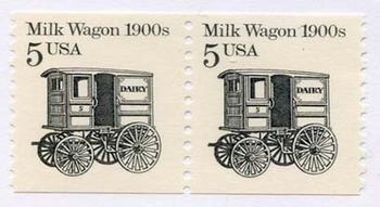 U.S. #2253 Milk Wagon 1900s coil Pair