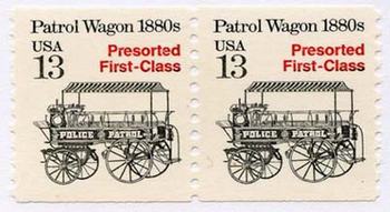U.S. #2258 Patrol Wagon 1880s coil Pair