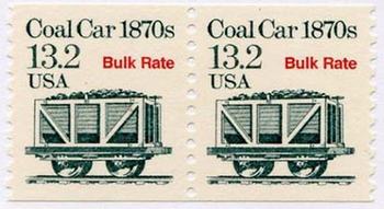U.S. #2259 Coal Car 1870s coil Pair