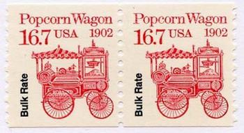 U.S. #2261 Popcorn Wagon 1902 coil Pair