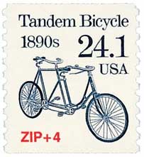 U.S. #2266 Tandem Bicycle 1890