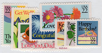 U.S. #2267-74 Special Occasions, 8 Singles