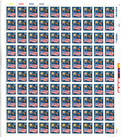 U.S. #2276 22c Flag & Fireworks Mint Sheet