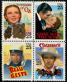 U.S. #2448a Classic Films Block of 4 MNH