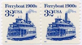 U.S. #2466 Ferryboat 1900s coil Pair