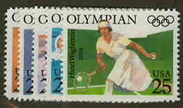 U.S. #2496-2500 American Olympians, 5 Singles MNH