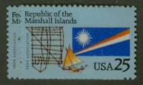 U.S. #2506-07 Micronesia & Marshall Islands, 2 Singles MNH