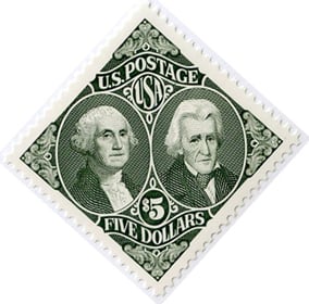 U.S. #2592 $5 Washington & Jackson MNH