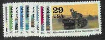 U.S. #2697a-j World War II - 1942, 10 Singles MNH