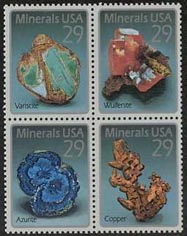 U.S. #2703a Minerals Block of 4 MNH