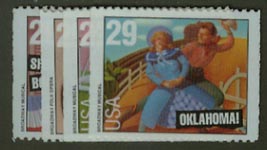 U.S. #2767-70 Broadway Musicals, 4 Singles MNH