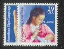 U.S. #2783-84 Sign Language, 2 Singles MNH