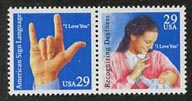 U.S. #2784a Sign Language - pair MNH