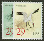 U.S. #2867-68 Cranes, 2 Singles MNH