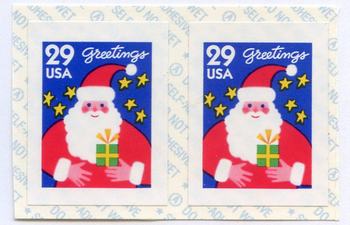 U.S. #2873a Christmas Santa Pair