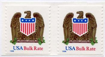 U.S. #2907 USA Bulk Rate Eagle Coil Pair MNH