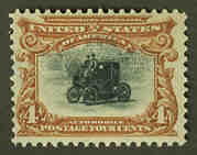 U.S. #296 4c Electric Automobile MNH