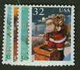 U.S. #3004-07 Christmas Santa & Children, 4 Singles  MNH