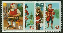 U.S. #3008-11 Christmas Santa & Children, 4 Singles MNH