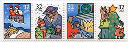 U.S. #3111a Christmas Family Scenes Strip of 4