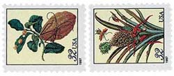 U.S. #3128a-29a 32c Merian, 2 Singles (sideways) MNH